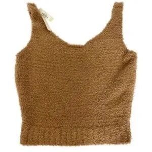 SKIMS Knit Tank Cozy Top Carmel Brown Sun Stone L/XL NWT